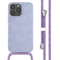 imoshion Coque design en silicone avec cordon Apple iPhone 14 Pro Max - Butterfly