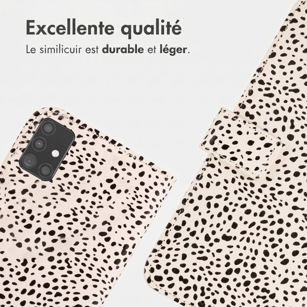 imoshion Étui de télephone portefeuille Design Samsung Galaxy A51 - Desert Dots