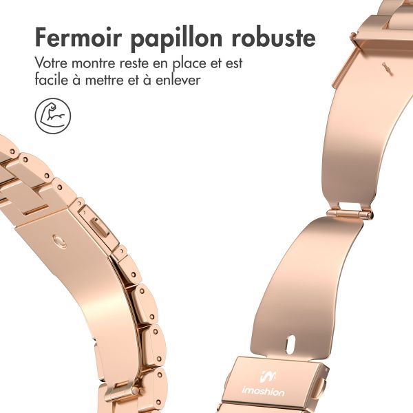 imoshion Bracelet en acier Apple Watch Series 1 á 10 / SE / Ultra (2) (44/45/46/49 mm) - Rose Dorée