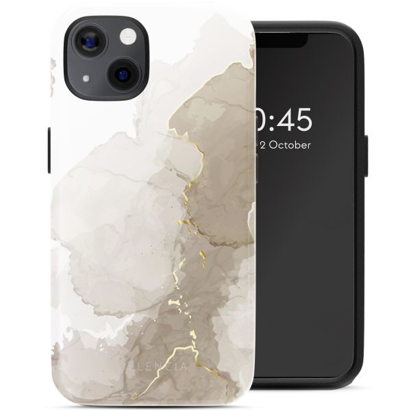 Selencia Coque arrière Vivid avec MagSafe Apple iPhone 13 - Marble Light Brown