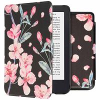 imoshion Design Slim Hard Case Sleepcover Kobo Clara 2E / Tolino Shine 4 - Blossom Watercolor Black