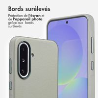 Accezz Coque arrière en cuir avec MagSafe Samsung Galaxy A36 / A56 - Light Grey