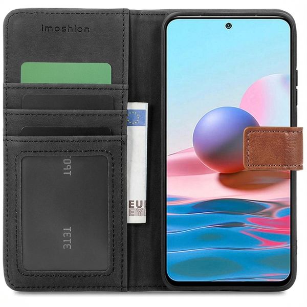 imoshion Étui de télephone portefeuille de luxe Xiaomi Redmi Note 10 Pro - Marron