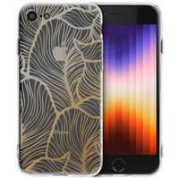 imoshion Coque Design Apple iPhone SE (2022 / 2020) / 8 / 7 - Golden Leaves Transparent