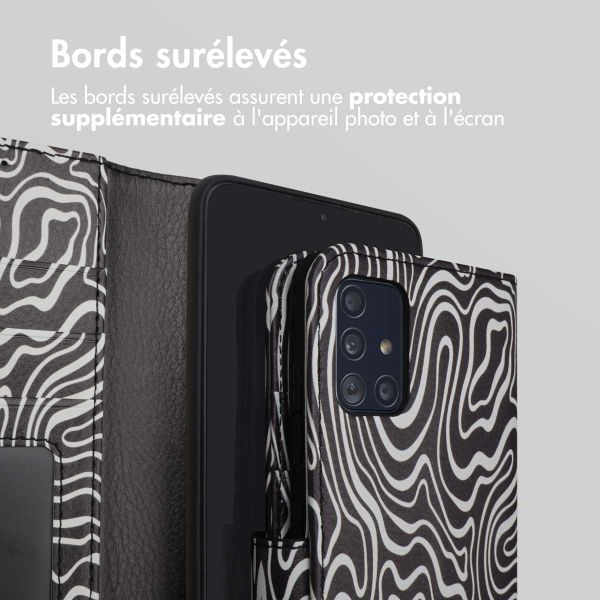 imoshion Étui de télephone portefeuille Design Samsung Galaxy A51 - Black And White