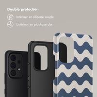 Selencia Coque arrière Vivid Samsung Galaxy A53 - Wave Vibes Classic Blue