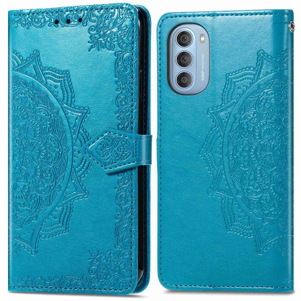 imoshion Etui de téléphone portefeuille Mandala Motorola Moto G51 - Turquoise