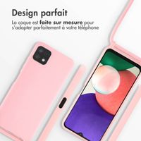 imoshion ﻿Coque en silicone avec cordon Samsung Galaxy A22 (5G) - Rose