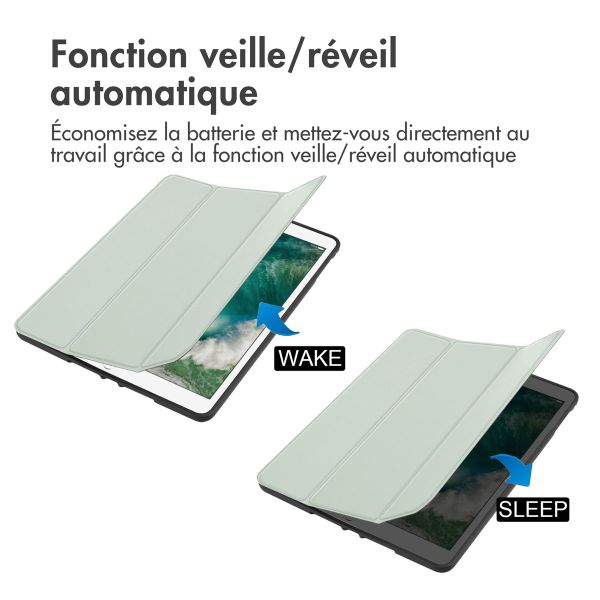 imoshion Coque tablette Trifold Apple iPad 6 (2018) 9.7 pouces / iPad 5 (2017) 9.7 pouces / Air 2 (2014)/Air 1 (2013) - Vert clair