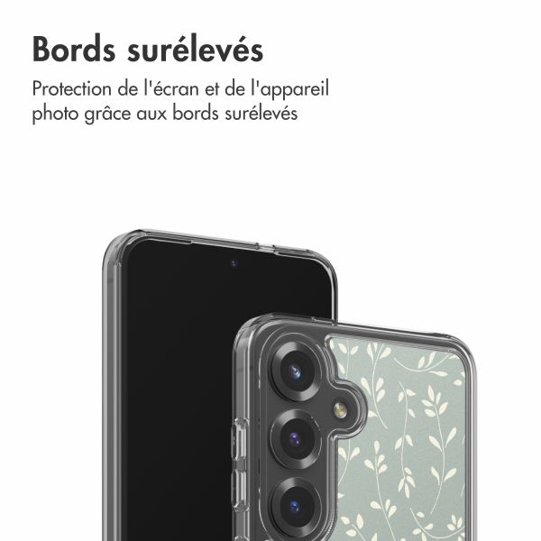 imoshion Coque Design Samsung Galaxy S25 - Smoke Green Flowers