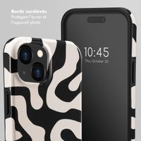 Selencia Coque arrière Vivid Apple iPhone 15 - Art Wave Black