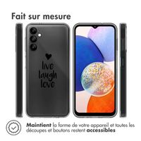 imoshion Coque Design Samsung Galaxy A14 (5G/4G) - Live Laugh Love - Noir