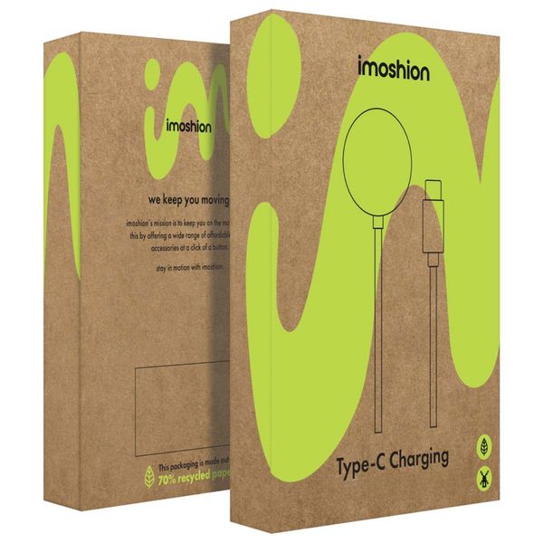 imoshion Câble de chargement Apple Watch USB-C et USB-A - 2 mètres - Blanc