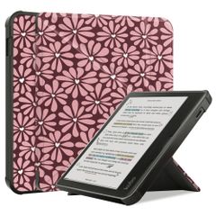 imoshion Étui de liseuse portefeuille design Pliable Kobo Libra Colour - Bloom Love Blush