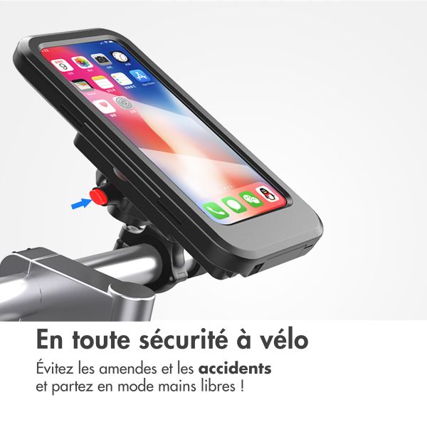 imoshion Support de téléphone pour vélo avec powerbank – résistant aux éclaboussures – 5000 mAh – Noir