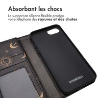 imoshion ﻿Étui de téléphone portefeuille Design iPhone SE (2022 / 2020) / 8 / 7 / 6(s) - Sky Black