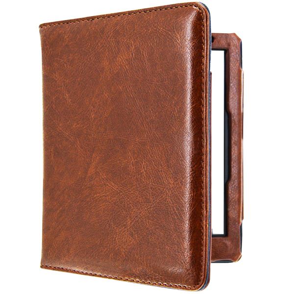 imoshion Etui portefeuille Luxe unie Kobo Aura H2O Edition 2 - Marron