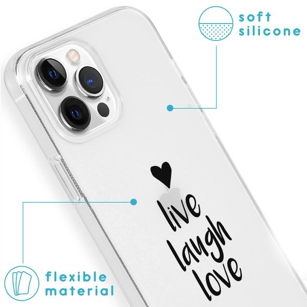 imoshion Coque Design iPhone 13 Pro - Live Laugh Love