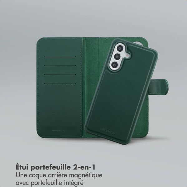 Selencia Étui portefeuille amovible Olyn avec MagSafe Samsung Galaxy A56 - Vert
