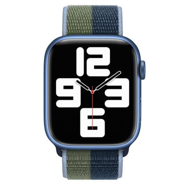 Apple Sport Loop Band Apple Watch Series 1 á 10 / SE / Ultra (2) (44/45/46/49 mm) - Abyss Blue/Moss Green