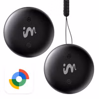 imoshion Wireless Tag - Tracker Bluetooth pour Android - 2 pack - Noir