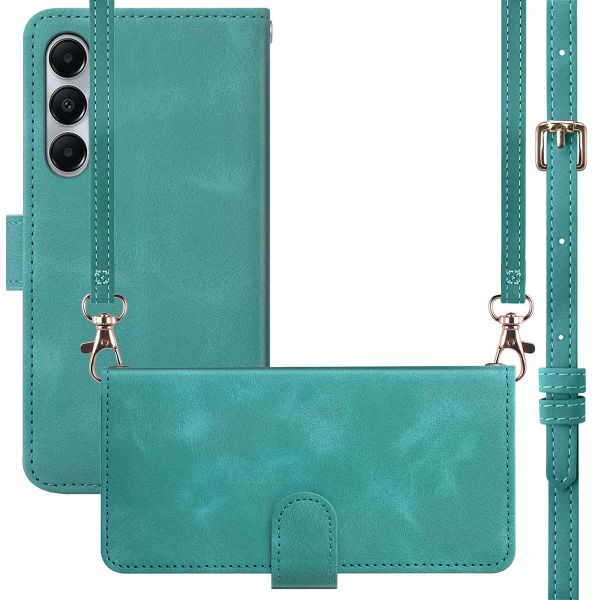 imoshion Etui de téléphone portefeuille avec cordon Samsung Galaxy A35 - Turquoise