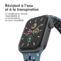 imoshion Bracelet sport⁺ Apple Watch Series 1 á 11 / SE / Ultra (44/45/46/49 mm) - Taille S/M - Celestial Teal & Black