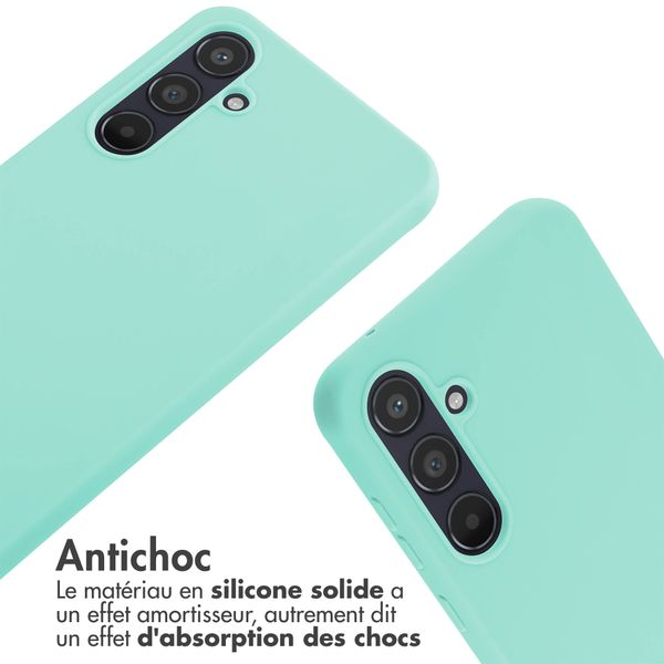 imoshion ﻿Coque en silicone avec cordon Samsung Galaxy A55 - Menthe verte