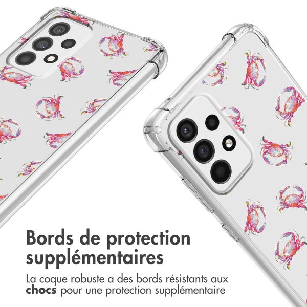 imoshion Coque Design avec cordon Samsung Galaxy A53 - Crab Watercolor