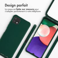 imoshion ﻿Coque en silicone avec cordon Samsung Galaxy A22 (5G) - Vert foncé