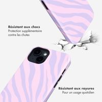Selencia Coque arrière Vivid avec MagSafe Apple iPhone 14 - Zebra Light Pink Lilac