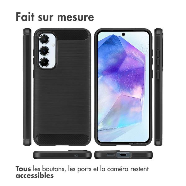 imoshion Coque Brushed Samsung Galaxy A55 - Noir