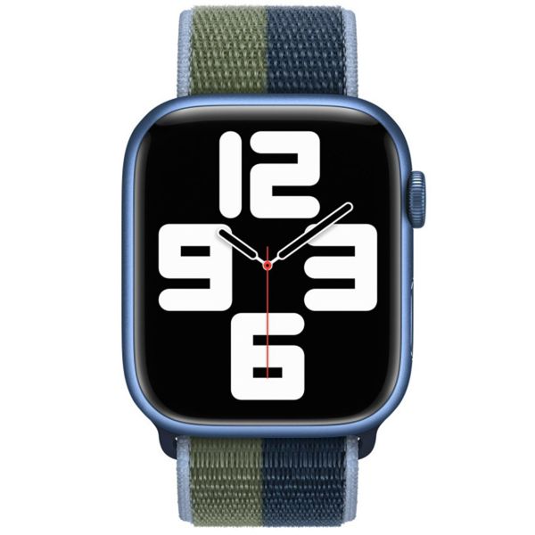 Apple Sport Loop bracelet Apple Watch Series 1 á 9 / SE (38/40/41 mm) | Series 10 (42 mm) - Abyss Blue/Moss Green