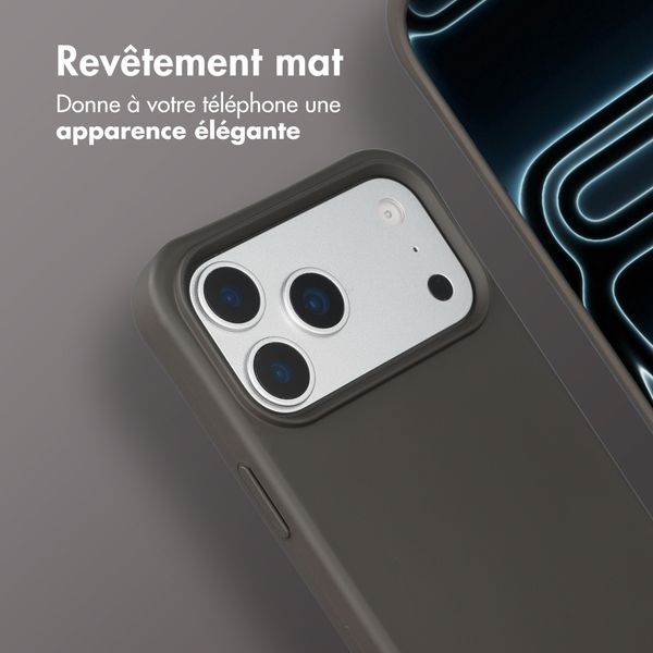 imoshion Coque arrière Color avec cordon amovible et MagSafe Apple iPhone 17 Pro Max - Black Coffee