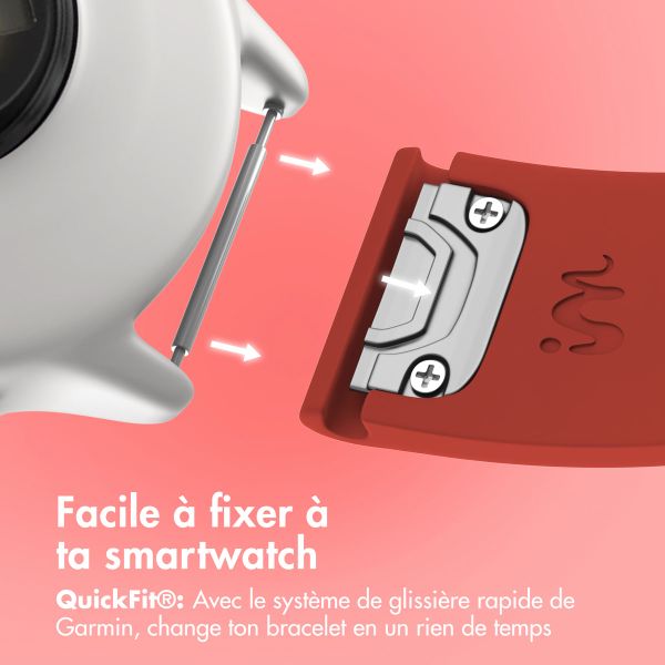 imoshion Bracelet QuickFit® en silicone  - Connexion Garmin 22 mm - Rouge