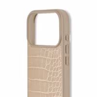 iDeal of Sweden Coque MagSafe en cuir végétalien Apple iPhone 17 Pro - Warm Beige Croco