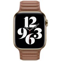 Apple Bracelet Leather Link Apple Watch Series 1 t/m 9 / SE (38/40/41 mm) | Series 10 / 11 (42 mm) - Taille M/L - Saddle Brown