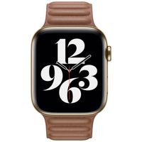 Apple Leather Link Apple Watch Series 1-9 / SE - 38/40/41 mm / Series 10 - 42 mm - Taille M/L - Saddle Brown