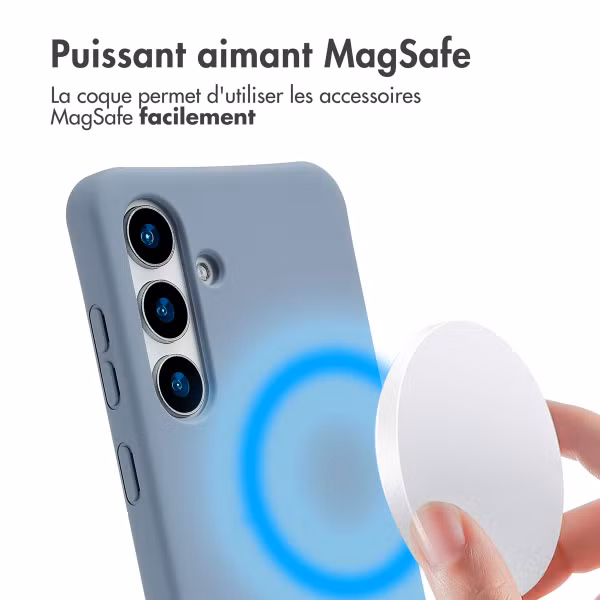 imoshion Coque arrière Color avec cordon amovible et MagSafe Samsung Galaxy S24 / S25 - Ash Blue