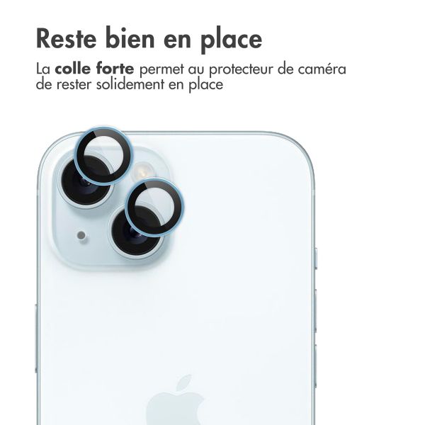 imoshion Lot de 2 protections d'objectif de caméra Apple iPhone 15 / 15 Plus - Blue