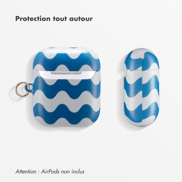 Selencia Coque Vivid Apple AirPods 1 / 2 - Wave Vibes Classic Blue