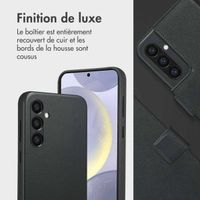 Accezz Étui de télephone portefeuille en cuir 2-en-1 avec MagSafe Samsung Galaxy S24 Plus - Onyx Black