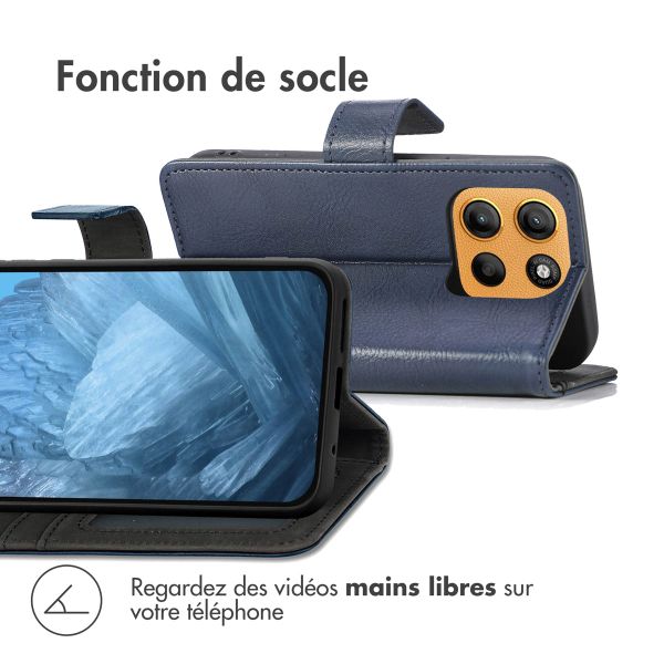 imoshion Étui de télephone portefeuille Motorola Moto G15 / G15 Power - Bleu foncé