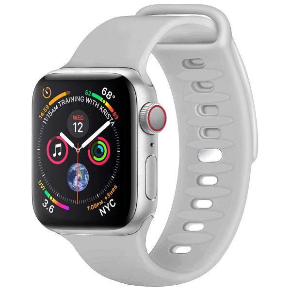 imoshion Bracelet en silicone Apple Watch Series 1-9 / SE - 38/40/41 mm / Series 10 - 42 mm - Gris clair