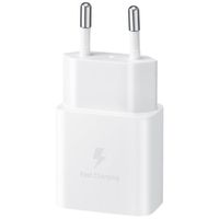 Samsung Adaptateur secteur original - Chargeur - Connexion USB-C - Charge rapide - 15W - Blanc