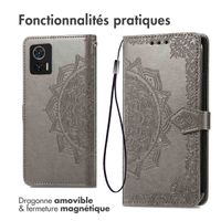 imoshion Etui de téléphone portefeuille Mandala Motorola Edge 30 Neo - Gris