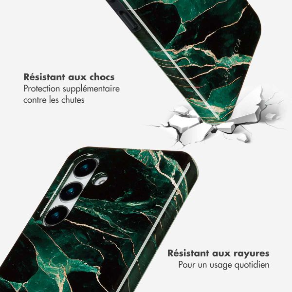 Selencia Coque arrière Vivid Tough Samsung Galaxy S25 - Chic Marble Quartz