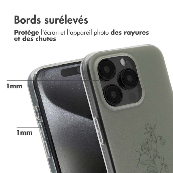 imoshion Coque Design Apple iPhone 15 Pro - Floral Green