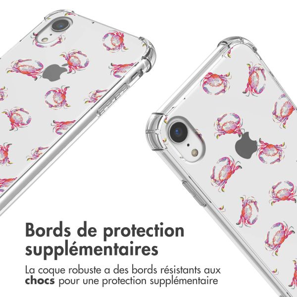 imoshion Coque Design avec cordon Apple iPhone Xr - Crab Watercolor