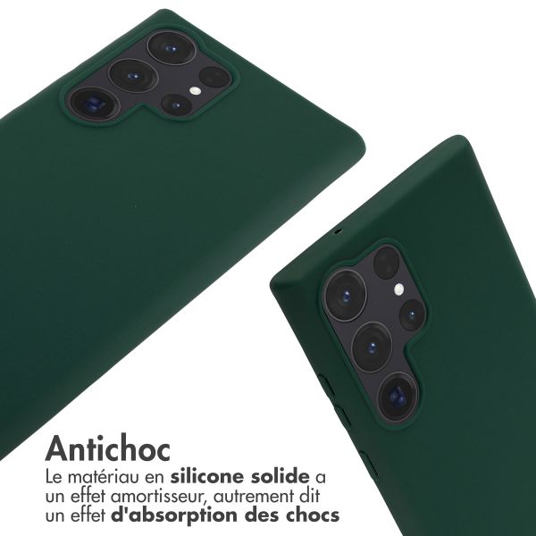 imoshion ﻿Coque en silicone avec cordon Samsung Galaxy S23 Ultra - Vert foncé